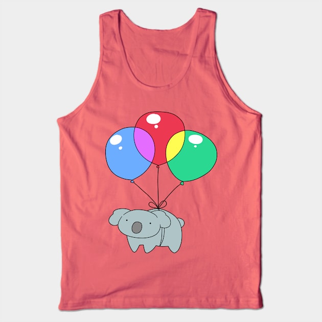 Balloon Koala Tank Top by saradaboru